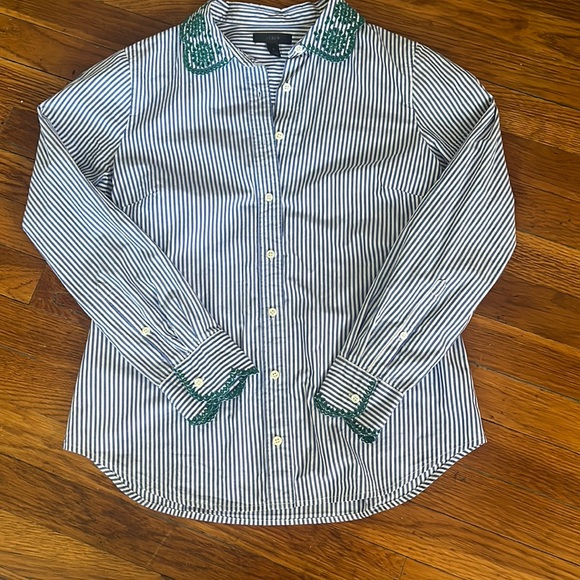 J Crew Eyelet Detail Button Down 6 - Picture 1 of 4